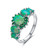 Size: Number 10, Color: Green sliver - New oval green synthetic opal ring Q119-CJZBLXLX03541-Number 10-Green sliver