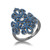 Victoria 1.23ct Sapphire CZ Hematite Filigree Cocktail Ring R599-R08545B-V01