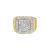 Men's 10K Yellow Gold 2 1/8 Cttw Diamond  Composite Cluster Cocktail Ring Band N162-020213R110