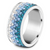 Color: Blue gradient, Size: 6 - Five rows of stainless steel rings Q119-CJZBLXLX02979-Blue gradient-6
