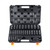 1/2" Drive Deep Impact Socket Set, 34pcs Socket Set Metric ?€8-36mm?‰ 6 Point Cr-MO Alloy Steel for E415-CJTTZ12CRMO3448AJV0