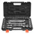 Socket Set, 33 Pieces, 1/2 inch Drive Socket and Ratchet Set, SAE and Metric, Mechanic Tool Kit wit E415-TTJLBSZJTTJLREVOR001V0