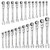 Flex-Head Ratcheting Wrench Set, 24-Piece SAE and Metric, 72 Teeth, Cr-V Steel Ratchet Flexible Com E415-ZXBSTZYTS24PXGDIW001V0