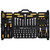 221-Piece Mechanics Tool Set, 1/4" and 3/8" Drive Sockets, SAE and Metric Mechanic Tool Kit with Bi E415-SDJXGJTZ1438DIX1BV0