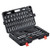 Mechanics Tool Set, 159-Piece Mechanic Tool Kit, 1/4 in, 3/8 in, and 1/2 in Drive, SAE and Metric S E415-SDJXGJTZ159PXUAFP001V0