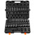 1/2" Drive Impact Socket Set, 43 Piece Deep & Shallow Socket Set SAE 3/8" to 1-1/2", 6 Point Cr-Mo  E415-CJTTZJ1CRMO4311N2V0