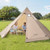 Hot Tent for 4-6 Persons, Portable Winter Tipi Tent with Stove Jack, Waterproof Canvas Camping Tent E415-RZPJZTXDH000BJYGS001V0