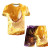 Color: light yellow, Size: M - New Japanese cartoon Sonic T-shirt children's top T-shirt shorts two F640-12000044260152785