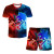 Color: light yellow, Size: M - New Japanese cartoon Sonic T-shirt children's top T-shirt shorts two F640-12000044260152785