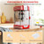 Theater Style Countertop Popcorn Maker with Stainless Steel Kettle-Red B593-ES10502US