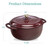 6 Quart Large Maroon Cabernet Red Enamel Cast-Iron Dutch Oven Kitchen Cookware Q280-MARBCS95412