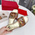 Color: Silver - Size: Size 40 - Brand Women's V-button Slippers Woven Flat Sandals Summer Versatile Y829-1245909810692866071