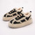 Color: Black  white cotton shoes, Size: 37 - Outerwear Lamb Wool Thick Sole Half Slippers Women Q119-CJYD214994121UF