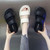 Color: Creamywhite - Size: 38_size - Womens Slippers Wedges Open Toe Outdoor Casual Slippers Round  Y829-1466196672303378459