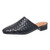 Color: Black, Size: 39 - Women's Casual Low-Heel Plus-Size Woven Closed-Toe Outdoor Slippers Q119-CJNS287491638LO