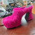 Closed Toe Horsehair Chunky Heel Waterproof Platform Slippers Q119-CJYD2124682