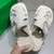 Color: Fuchsia - Size: US10 - Fashion cross woven mens and womens slippers sandals summer wide flat Y829-1454183003632308340