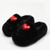 Color: Black 1, Size: 40 - Heart-shaped Thick Bottom Fluffy Slippers Women's Outer Wear New Autumn  Q119-CJYD255563114NM