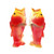 Color: Red, Size: 38 39 - Funny Creative Personality Trend Fish-shaped Carp Salted Fish Shoes Q119-CJNS109005408HS