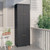  Garden Storage Cabinet Black 23.2"x15.7"x70.9" Poly Rattan A949-319872