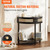  Half-moon Rattan Console Table with 2 Drawers, Rattan Entryway Table with Natural Rattan Sliding D E415-TBXGZ2CHSBYX7KG28V0