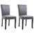  Dining Chairs 2 pcs Gray Faux Suede Leather A949-249292