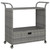  Bar Cart with Drawer Gray 39.4"x17.7"x38.2" Poly Rattan A949-316664