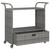  Bar Cart with Drawer Gray 39.4"x17.7"x38.2" Poly Rattan A949-316664