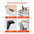  Kitchen Island Cart with Storage, 60in Wide Mobile Kitchen Cart with Wheels, Drop Leaf, 2 Drawers, E415-QFBYDKCFDBS2V66XA001V0