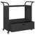 Bar Cart with Drawer Black 39.4"x17.7"x38.2" Poly Rattan A949-316663