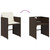  5 Piece Patio Dining Set with Cushions Brown Poly Rattan A949-3277844