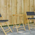  Folding Patio Table 21.7"x29.5" Bamboo A949-365881