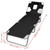  Folding Sun Lounger with Head Cushion Powder-coated Steel Black A949-41482