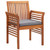  Patio Dining Chairs with Cushions 2 pcs Solid Acacia Wood A949-45970