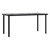  Patio Dining Table Black 63"x31.5"x29.1" Steel and Tempered Glass A949-319283