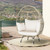 Oversized Patio Rattan Egg Lounge Chair with 4 Cushions-Light Brown - Color: Light Brown D681-HW70716+