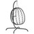  Hanging Egg Chair with Cushion Anthracite Poly Rattan&Steel A949-360045