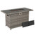 44.5 Inch Propane Fire Pit Table Rattan Gas 2-in-1 with Stainless Steel Burner-Gray - Color: Gray D681-NP12222GR