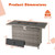 44.5 Inch Propane Fire Pit Table Rattan Gas 2-in-1 with Stainless Steel Burner-Gray - Color: Gray D681-NP12222GR