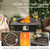 32 Inch Propane Fire Pit Table Square Tabletop with Lava Rocks Cover 50000 BTU-Black B593-NP10464US