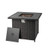 32.5 Inch Propane Fire Pit Table 5000 BTU with Tempered Glass Tabletop-Black - Color: Black D681-NP12210DK
