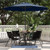 Outdoor Heavy Duty Market Umbrella with Crank Handle and 8 Sturdy Ribs-Navy - Color: Navy D681-NP12130NY