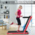 2.25HP 2 in 1 Folding Treadmill with APP Speaker Remote Control-Red - Color: Red D681-SP37914US-RE