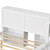 Twin/Full Wood Platform Bed w/ Trundle and Storage Bookcase Headboard in White Q280-TWTWCO654125