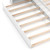 Twin/Full Wood Platform Bed w/ Trundle and Storage Bookcase Headboard in White Q280-TWTWCO654125