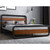 Queen Heavy Duty Modern Industrial Metal Wood Platform Bed Frame with Headboard Q280-MQUBHQ23198