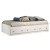 Twin Size Mates Platform Bed in White/Maple with 2 Storage Drawers Q280-TSMPB2SD84