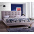 Full size Beige Linen Upholstered Platform Bed with Button Tufted Headboard Q280-BFMCPB198742