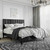 Queen size Black Velvet Upholstered Platform Bed Frame with Headboard Q280-QBLAV1935724