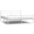 Bed Frame White Steel Double Bed Bed Frame Rectangular Modern A949-355535